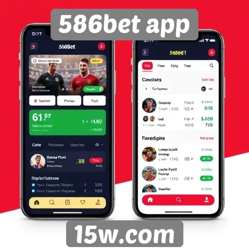 Interface do 586bet app é fácil de usar